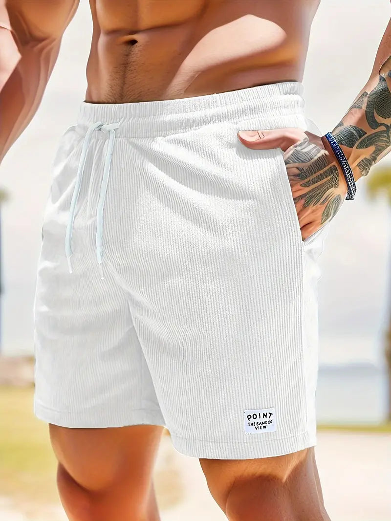 Shorts casual uomo estivi in corduroy, perfetti per un look rilassato e trendy.