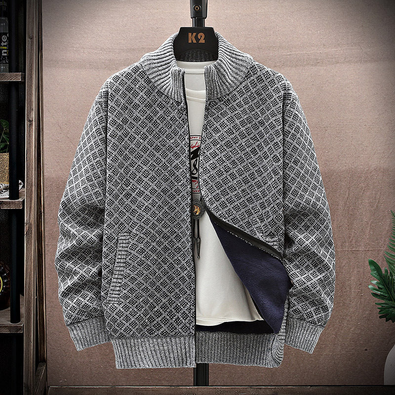 Maglione uomo con zip per comfort e stile, design elegante a maniche lunghe.