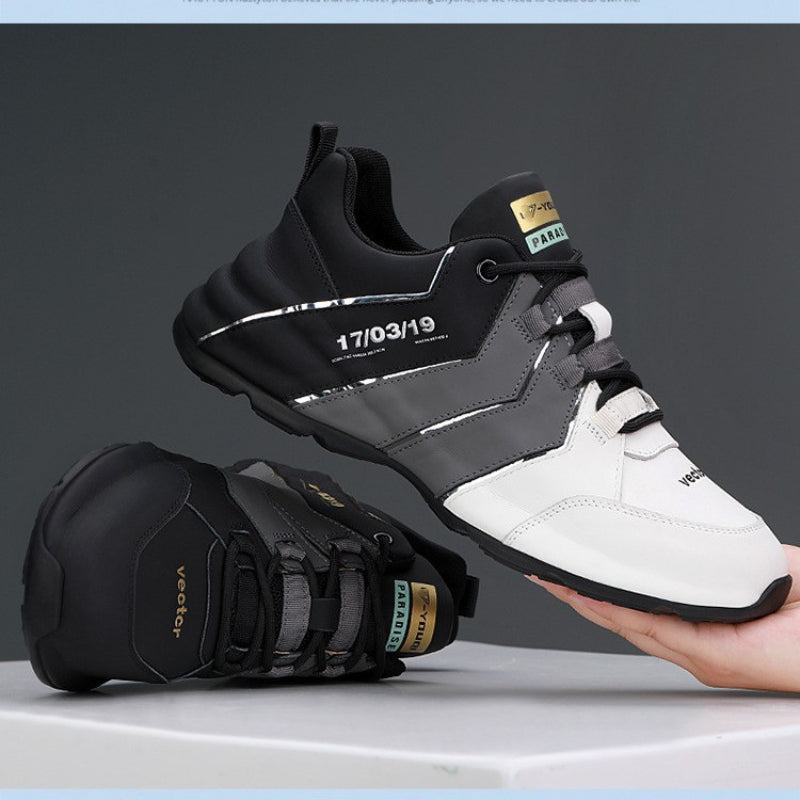 Scarpe sportive uomo con lacci, suola ammortizzata per cushioning superiore. Ideali per running, walking e comfort.