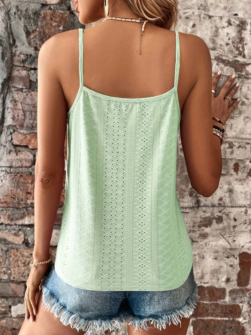 Top donna estivo versatile per outfit casual, spalline sottili, un capo indispensabile per la bella stagione.