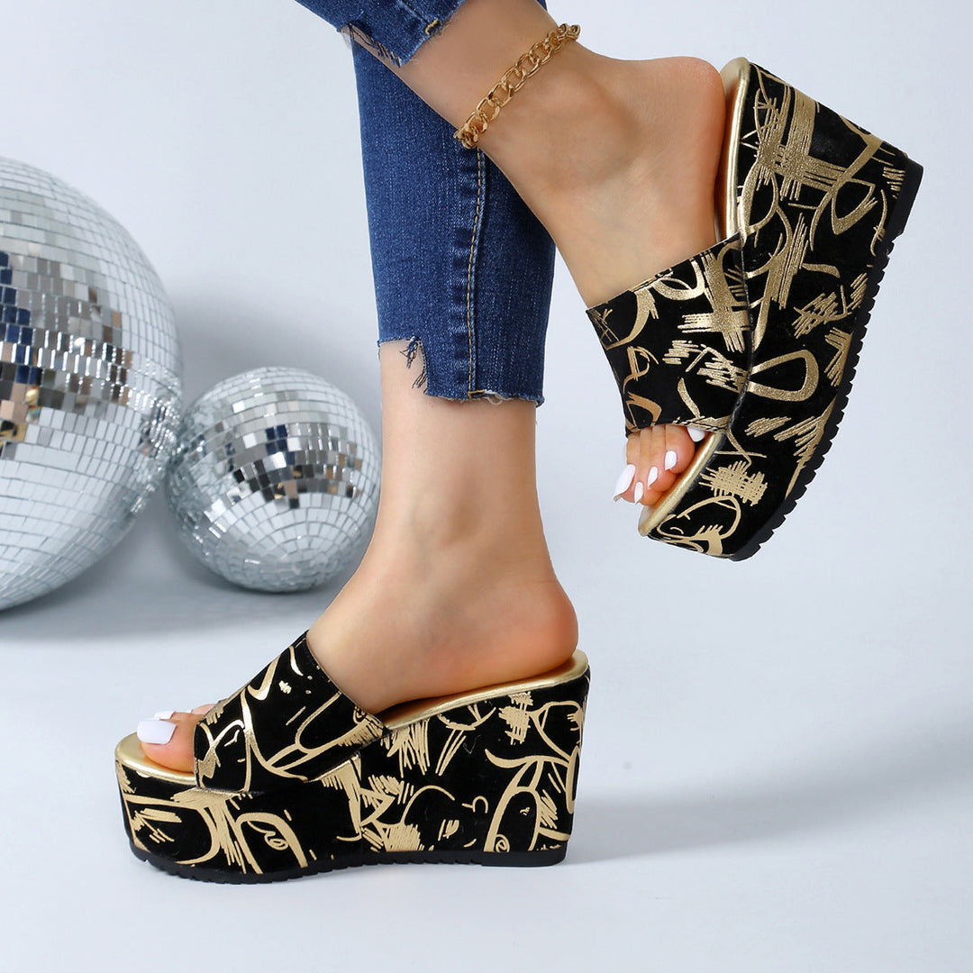 Pantofole da donna con zeppa comode per l'estate, stile casual e versatile, perfette per ogni occasione.