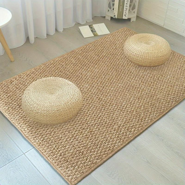 Accogliente zerbino d'ingresso naturale con trama rustica, aggiunge un tocco di eleganza e calore all'ingresso di casa.