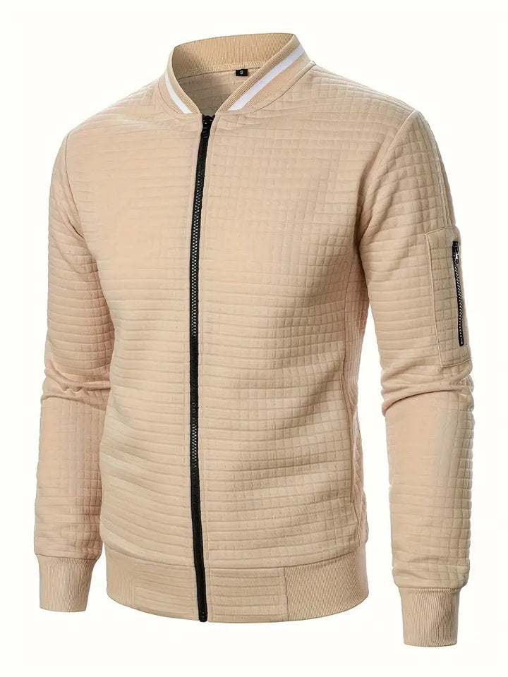 Moda uomo: giacca casual a maniche lunghe, perfetta per look quotidiani.