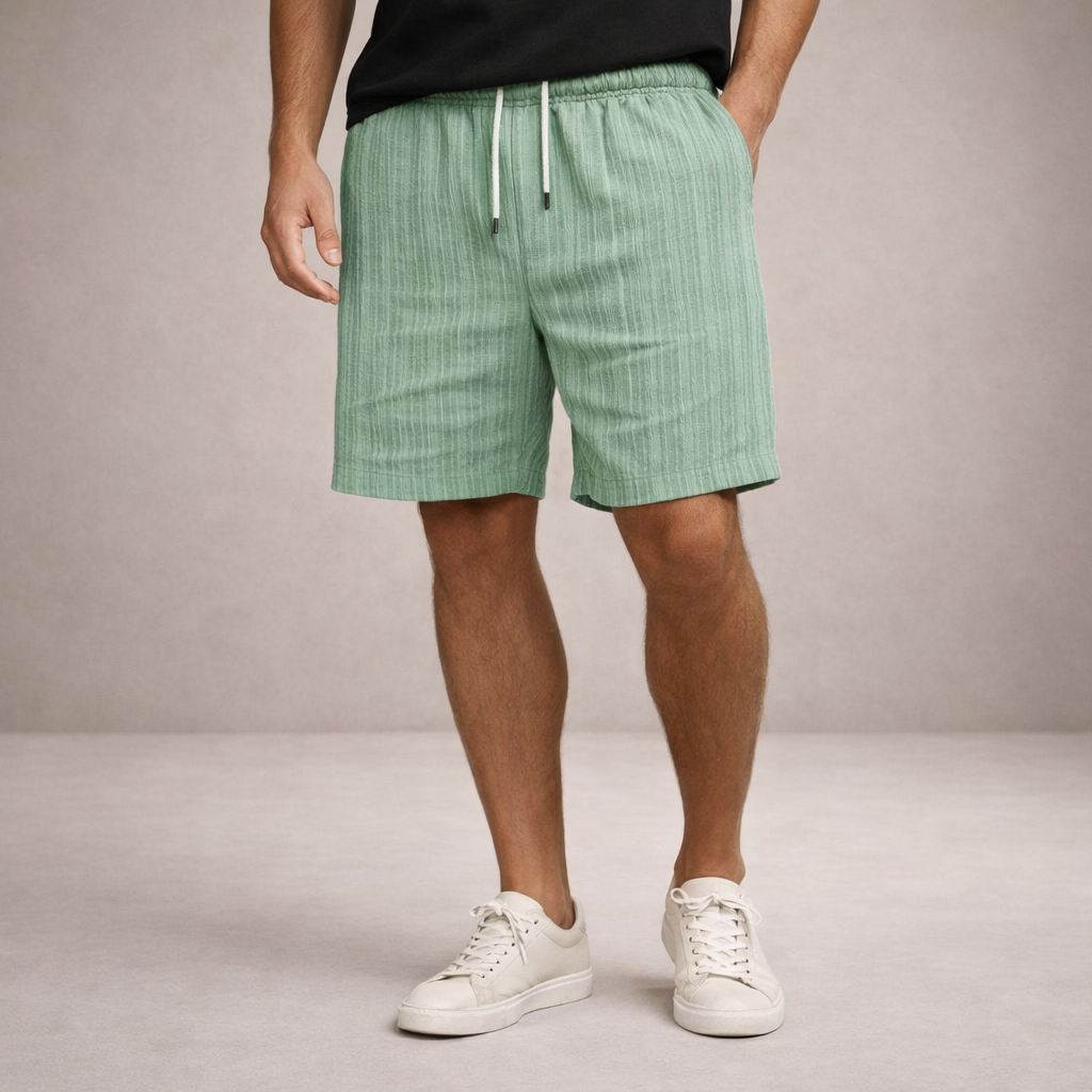Shorts uomo per l'estate, con coulisse regolabile, perfetti per il mare, comfort e traspirabilità.