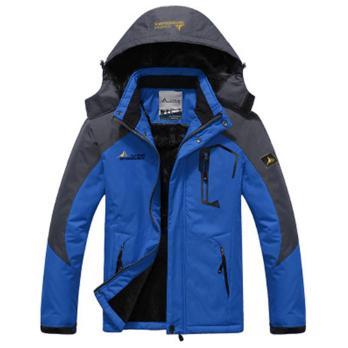 Giacca sportiva da sci uomo antivento, calda e resistente all'acqua per outdoor invernali.