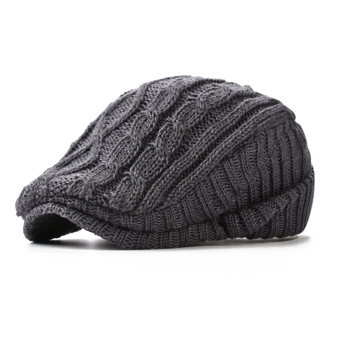 Berretto piatto uomo elegante e caldo, ideale per autunno e inverno. Accessorio moda classico con visiera.