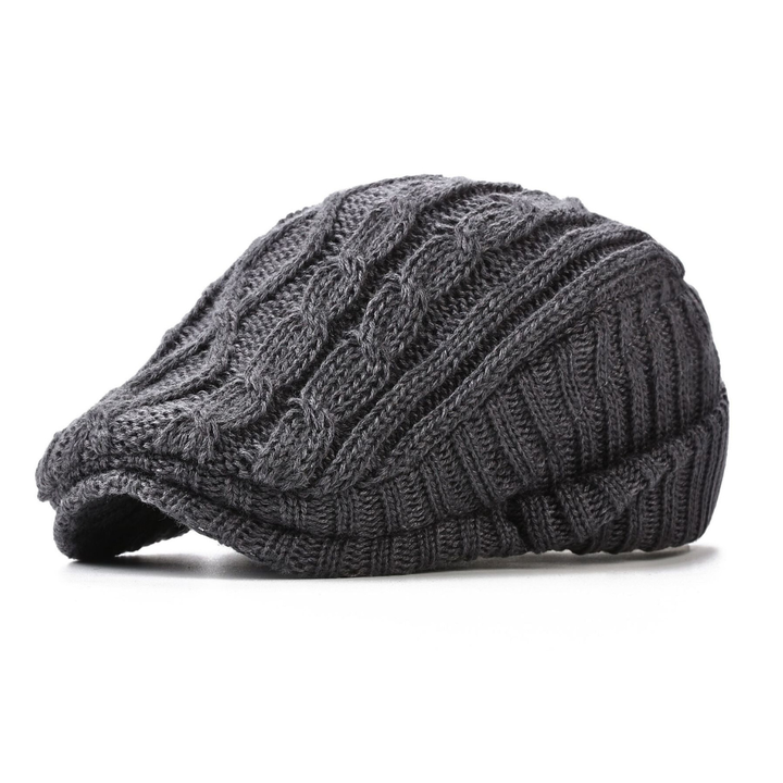 Berretto piatto uomo elegante e caldo, ideale per autunno e inverno. Accessorio moda classico con visiera.