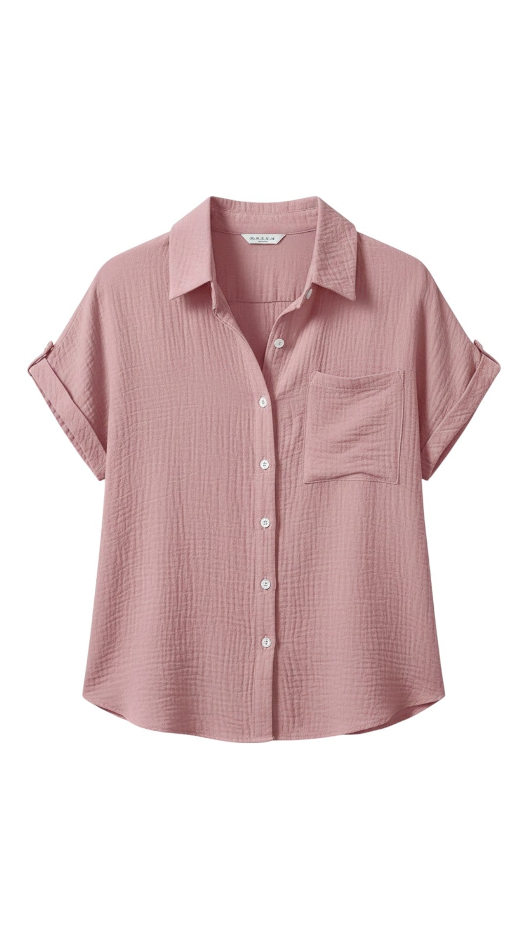 Camicetta donna versatile, maniche corte, bottoni. La blusa estiva ideale per un comfort chic.