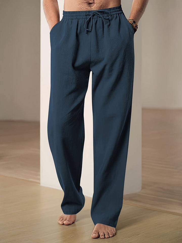 Pantaloni estivi da uomo, vita elasticizzata, massima comodità per moda casual e tempo libero.