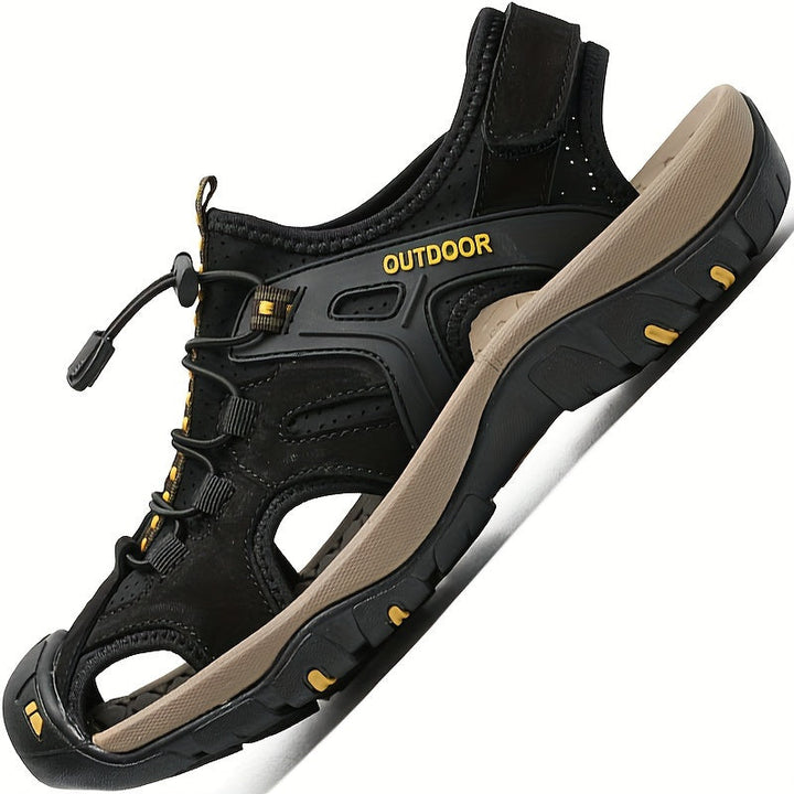 Sandali sportivi uomo in pelle per avventura, trekking e outdoor. Comodi, traspiranti e antiscivolo.