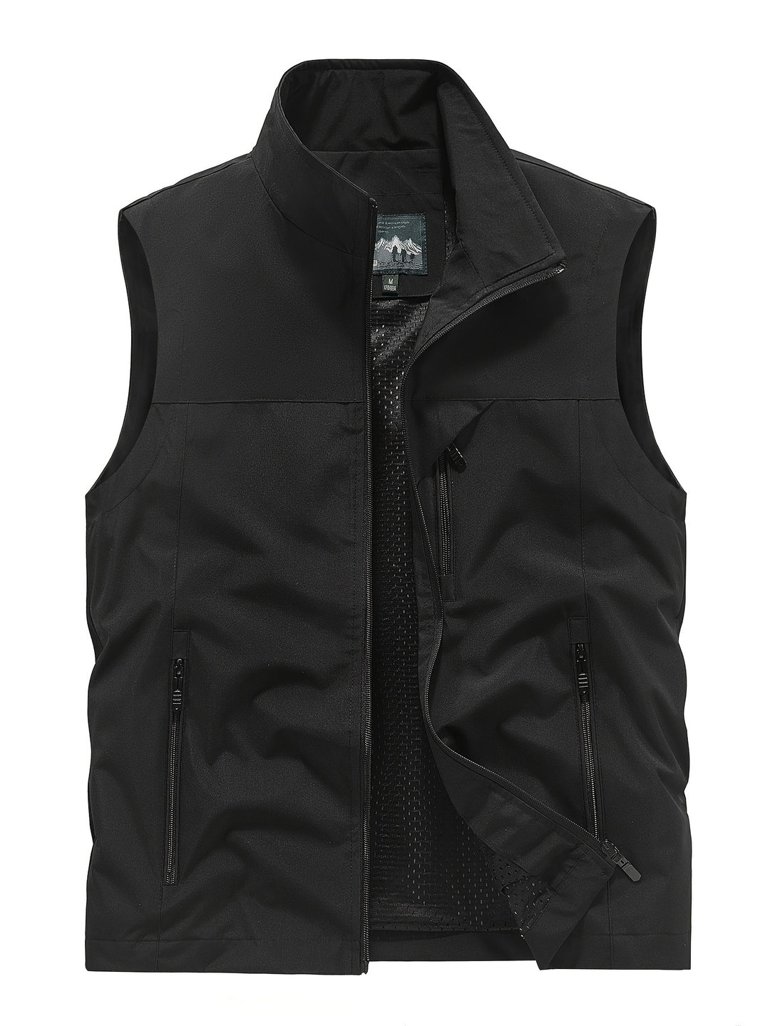Gilet sportivo da uomo senza maniche in poliestere traspirante. Perfetto per primavera, estate e massimo comfort.