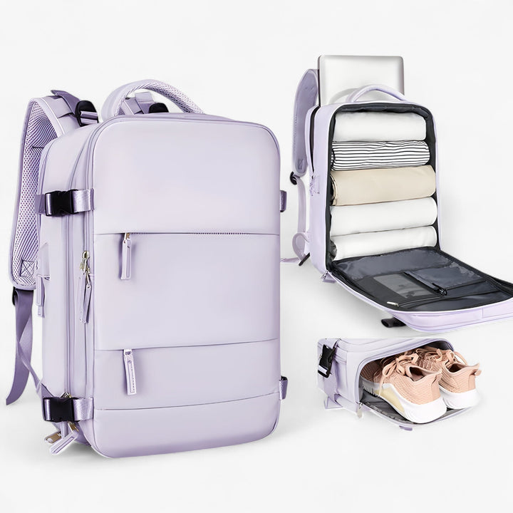 Zaino unisex convertibile in posizione zaino, ideale per viaggio o uso quotidiano, accessorio essenziale.