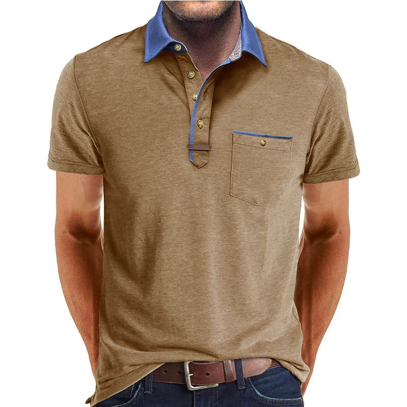 Elegante polo femminile a maniche corte, con colletto e taschino, per un tocco di classe al tuo outfit.