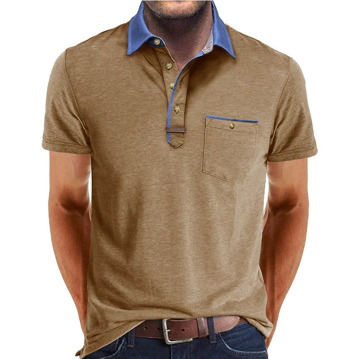 Elegante polo femminile a maniche corte, con colletto e taschino, per un tocco di classe al tuo outfit.