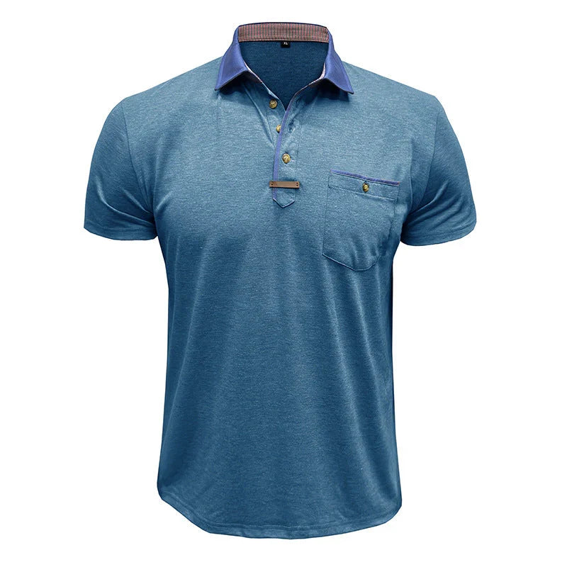 Camicia polo donna con maniche corte, ideale per un look elegante quotidiano e alla moda.