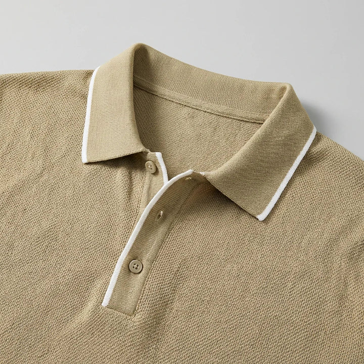 Polo uomo traspirante in maglia, maniche corte, comfort estivo per ogni occasione.