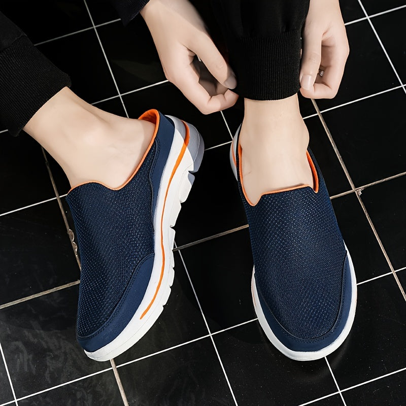 Pantofole slip-on uomo traspiranti, ideali per la casa. Design moderno e supporto ortopedico per un comfort duraturo.