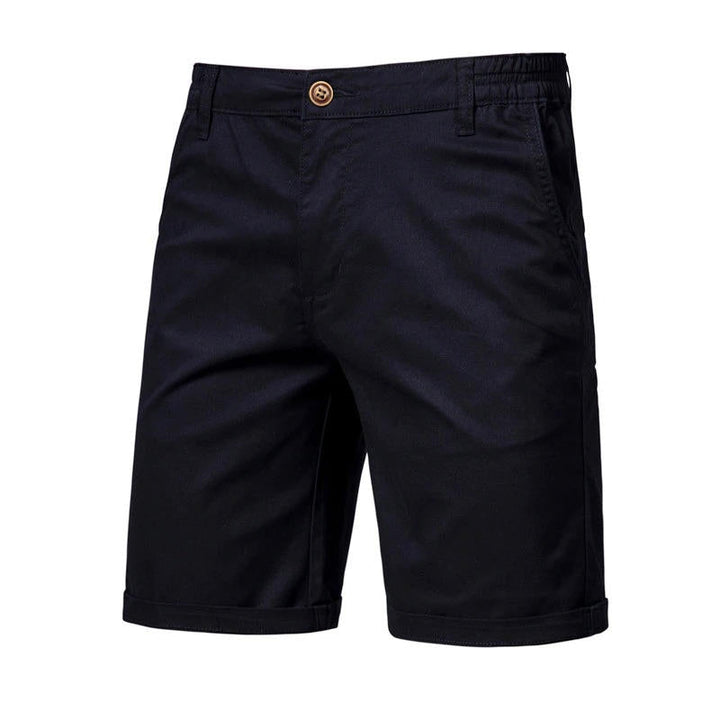 Pantaloncini uomo comodi per il giorno e tempo libero estivo, con tasche e chiusura a bottone. Stile casual.