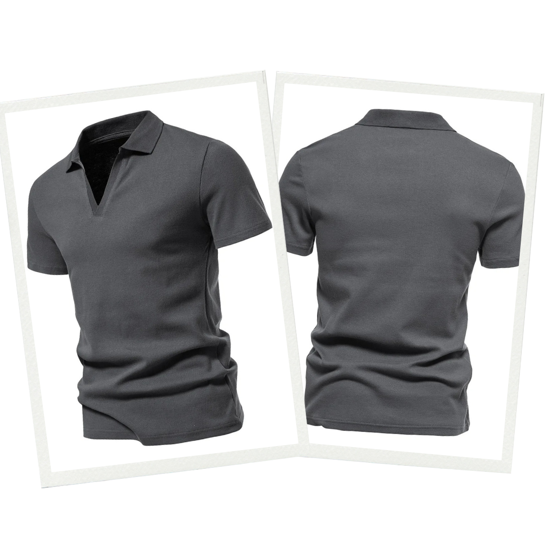 Essenziale polo uomo a maniche corte, capo d'abbigliamento versatile per la moda primavera, un must-have casual.