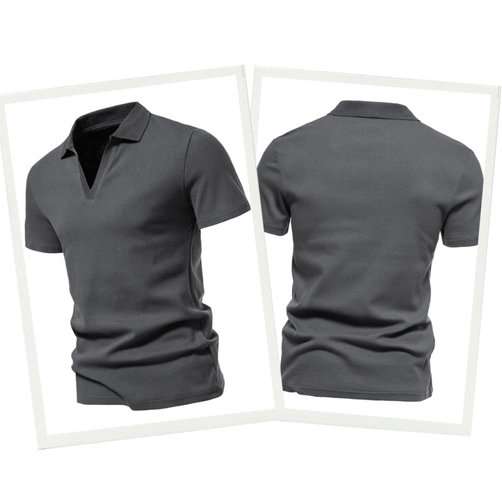 Essenziale polo uomo a maniche corte, capo d'abbigliamento versatile per la moda primavera, un must-have casual.