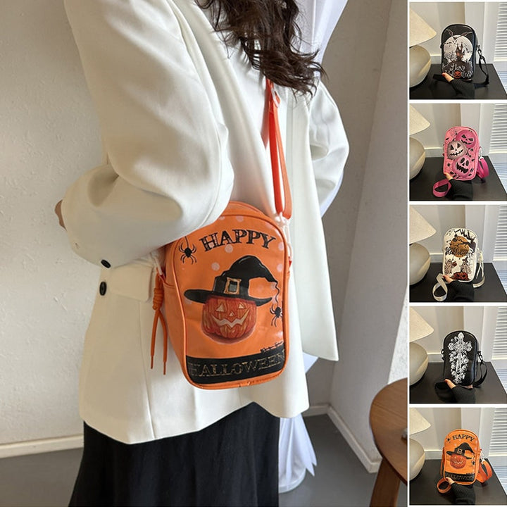 Borsa a tracolla donna Halloween, design spettrale e festivo, perfetta per feste a tema.