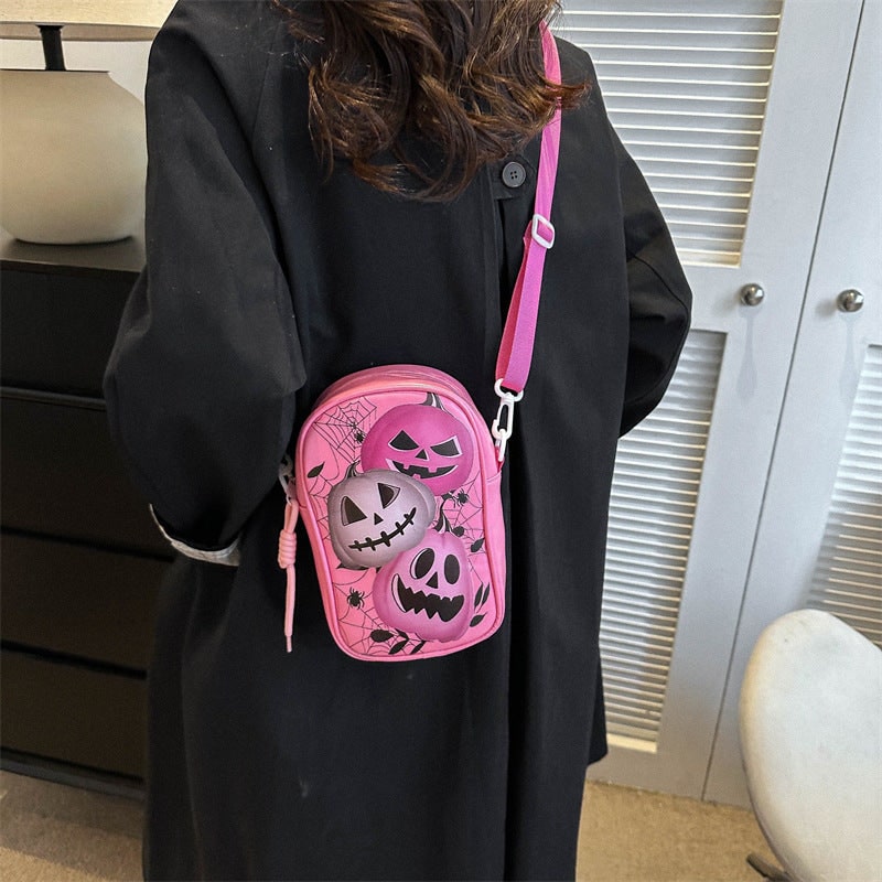 Moderna borsa a tracolla donna Halloween, ideale per completare il tuo outfit da festa con stile.