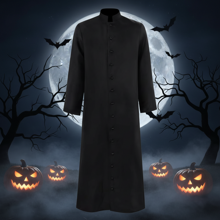 Costume religioso da sacerdote per Halloween. Veste cardinale unisex per un look autentico in cosplay.