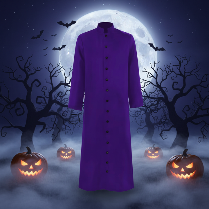 Costume da sacerdote unisex, versatile per Halloween, feste a tema e eventi di cosplay religioso.