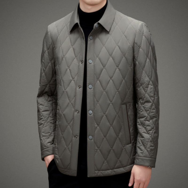 Giacca uomo trapuntata leggera, ideale per autunno e primavera, un capo esterno versatile e di moda.