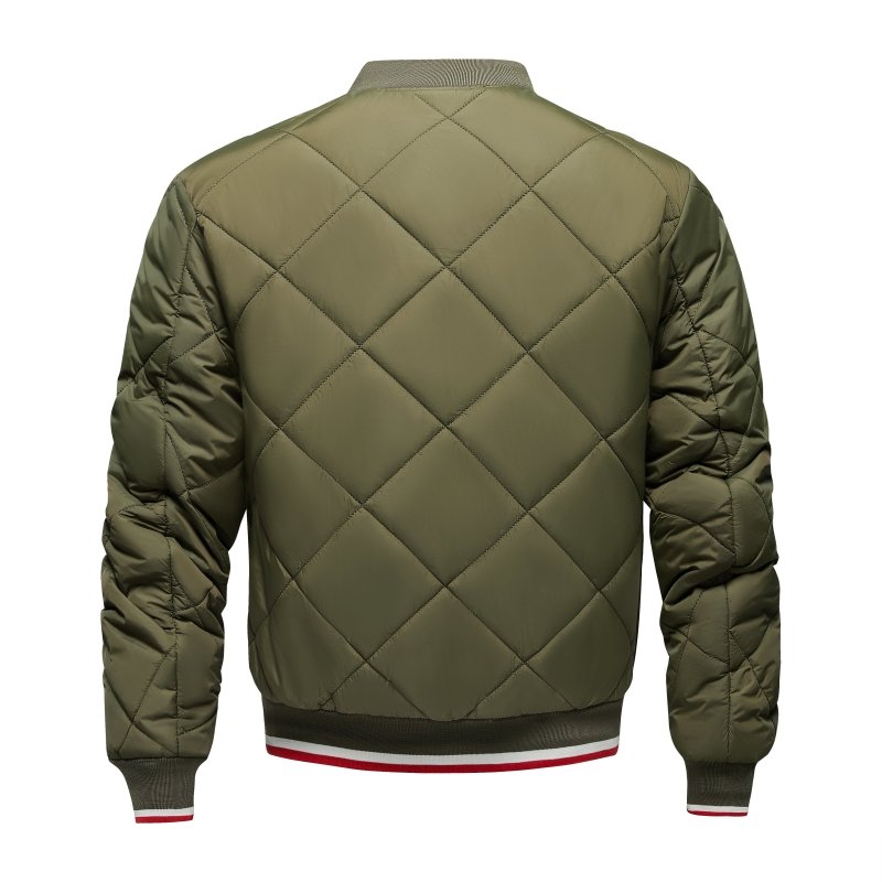 Giubbotto bomber uomo trapuntato, giacca geometrica elegante, moda uomo per primavera/autunno.