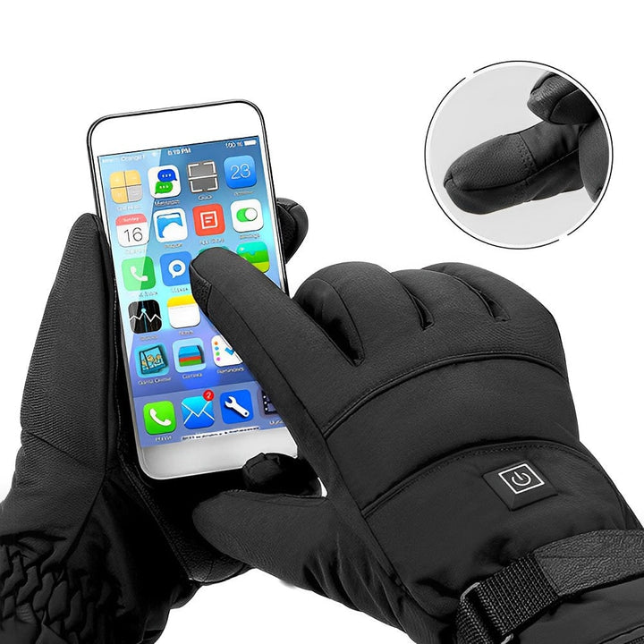 Proteggi le mani dal freddo con guanti riscaldati unisex per sci e neve. Tecnologia touchscreen e calore duraturo.