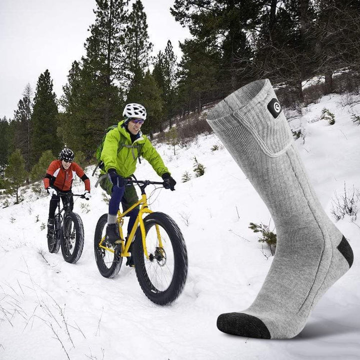 Abbigliamento termico: calze riscaldate unisex per un calore ottimale contro il freddo estremo.