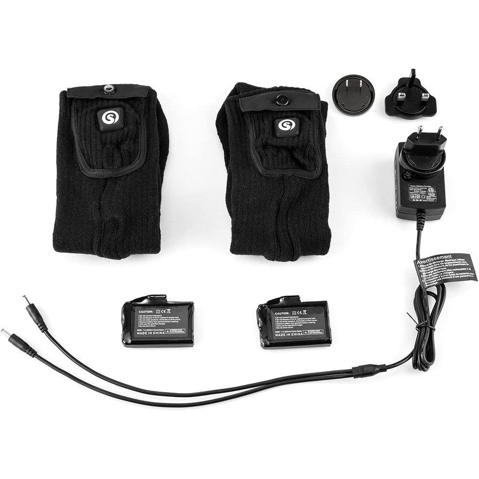 Calze riscaldate unisex per affrontare il freddo con comfort, batteria ricaricabile inclusa.