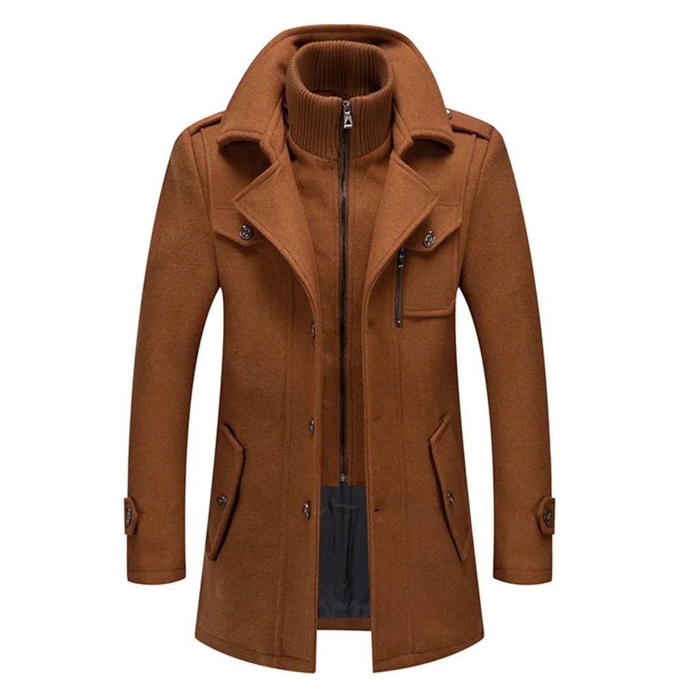 Elegante cappotto uomo monopetto, stile classico invernale per un look sofisticato e distinto.