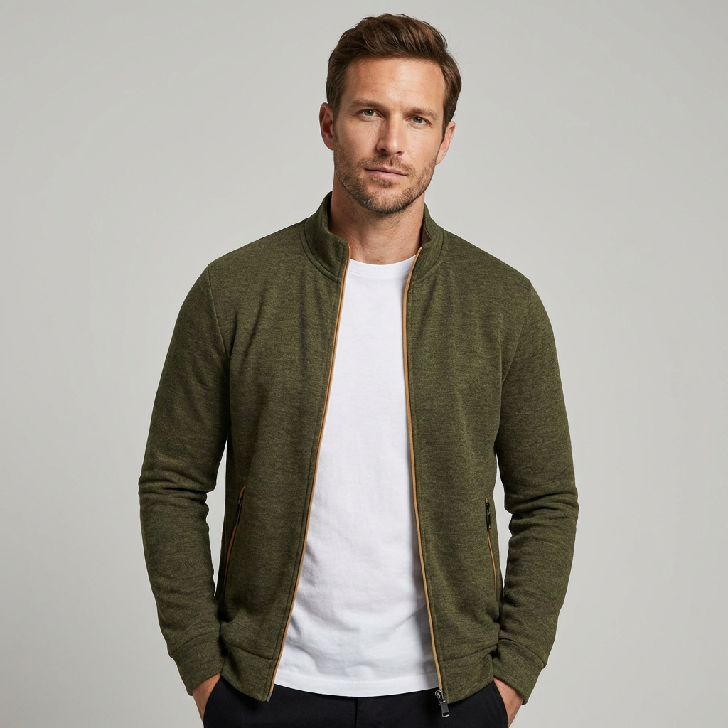 Cardigan uomo con zip, caldo e versatile. Perfetto per look casual ed eleganti.
