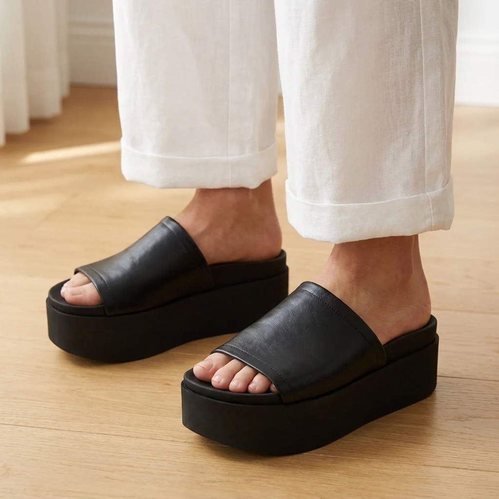 Ciabatte platform donna in grandi taglie, con stile moderno e comfort.