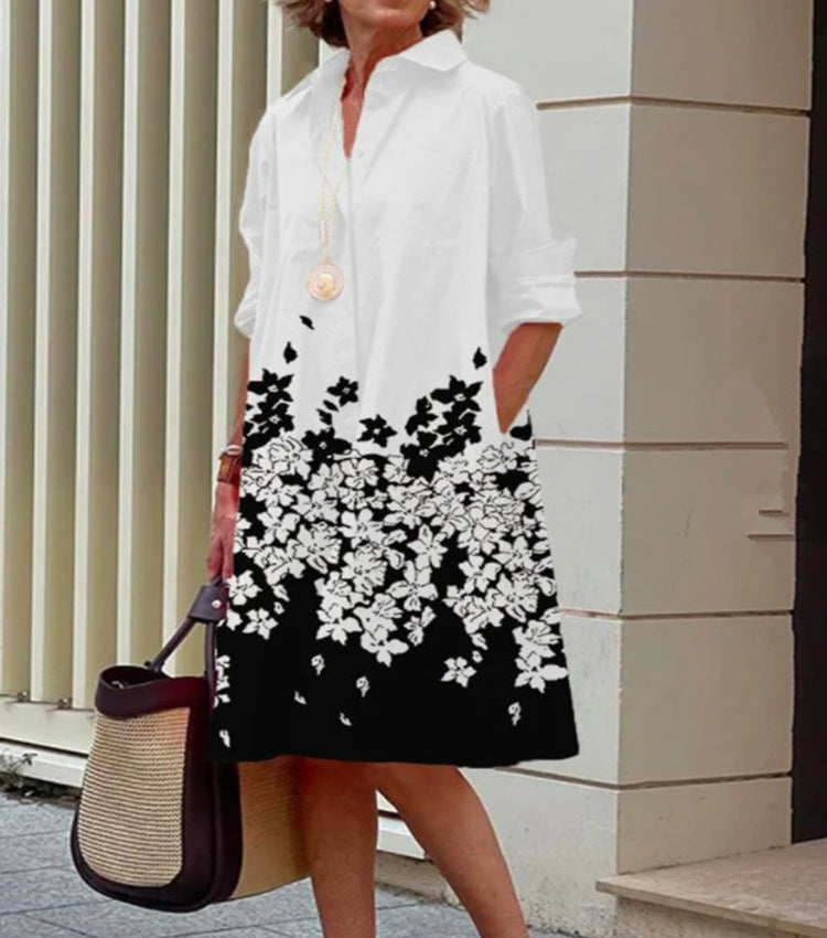 Abito chemisier midi donna, design versatile per look casual ed eleganti. Comfort quotidiano.