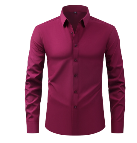 Camicia uomo formale elasticizzata con cravatta e giacca, look business elegante e senza piega.