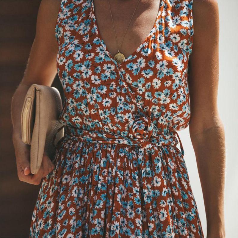 Maxi abito donna floreale stile boho-chic per l'estate. Perfetto per un outfit estivo elegante, vacanze o moda donna.