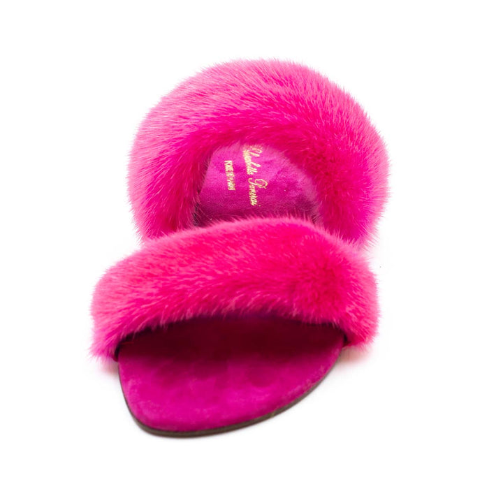 Moda mare: ciabatte donna IBIZA fucsia eleganti, sandali estivi con doppia fascia perfetti per la spiaggia.