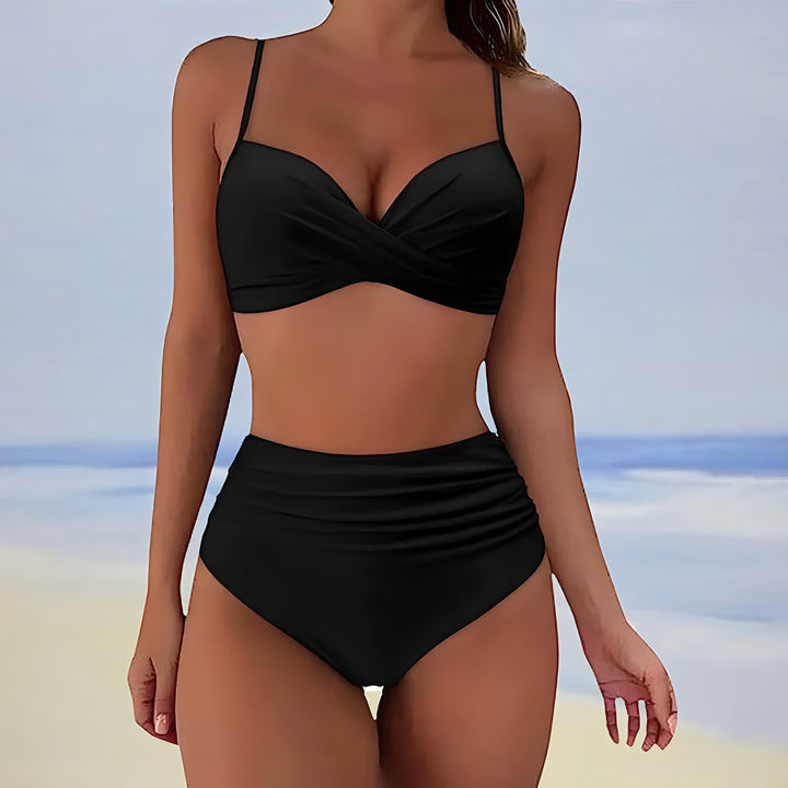 Costume da bagno bikini push-up donna. Design sexy con coppe imbottite per un look irresistibile al mare.