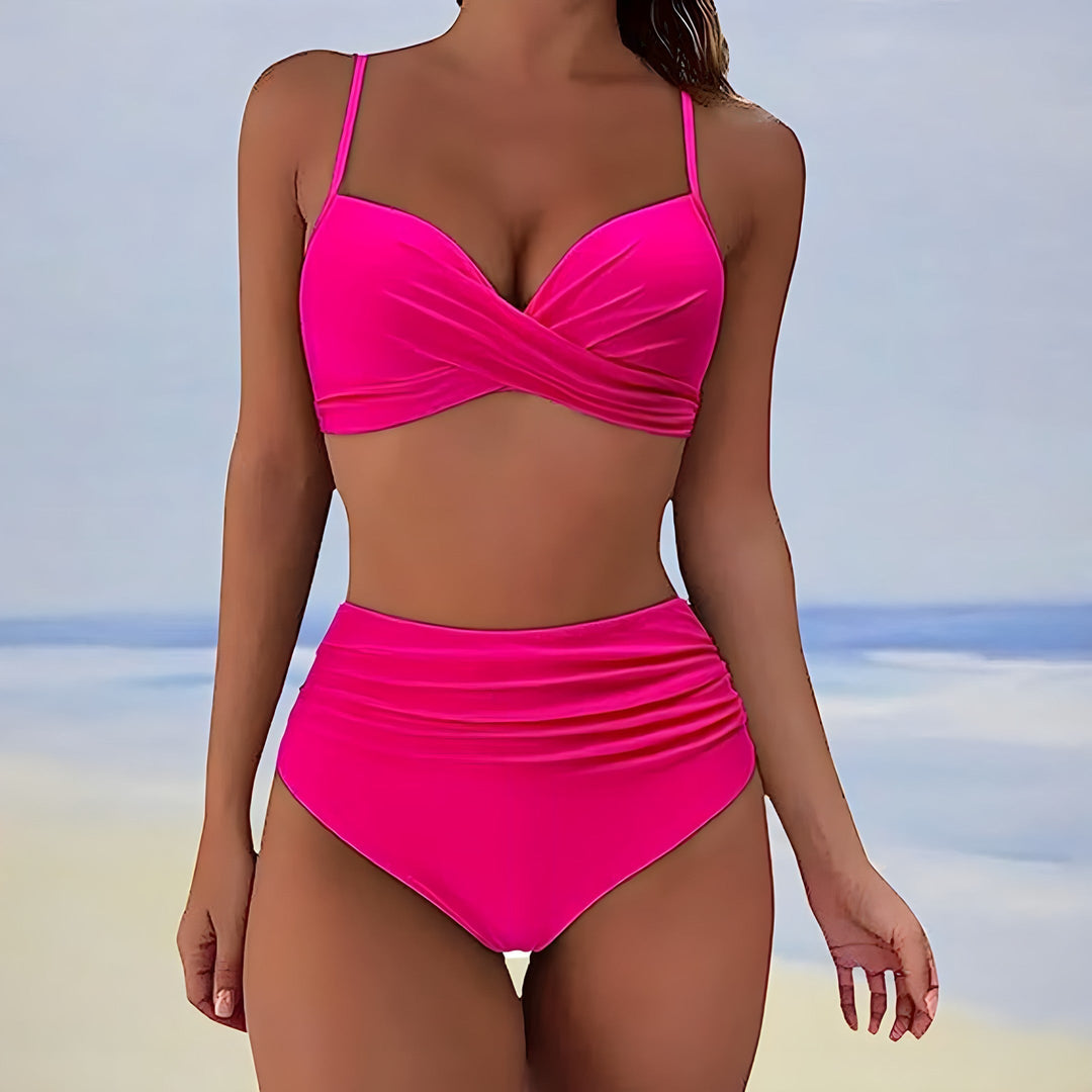 Bikini donna con coppe push-up imbottite, costume da bagno estivo perfetto per mare e piscina. Irresistibile!