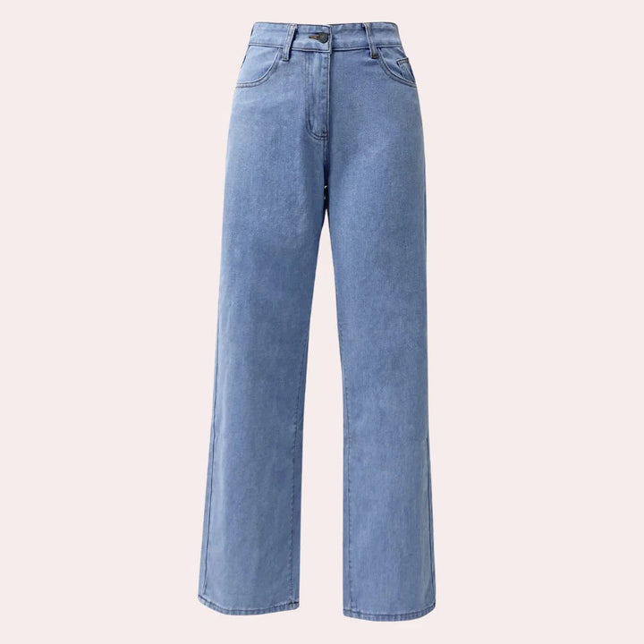 Jeans neri donna a vita alta, gamba dritta, larghi, un must-have per un guardaroba versatile.