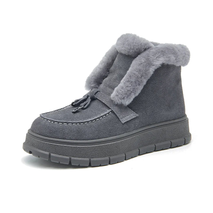 Scarpe stivaletti donna invernali color apricot, un'opzione di moda elegante e confortevole per tutti i giorni.