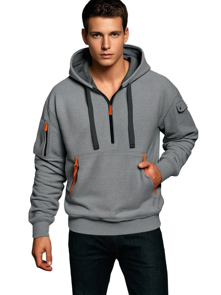 Felpa con cappuccio maschile, stile casual e moderno, massima comodità per tutte le stagioni.