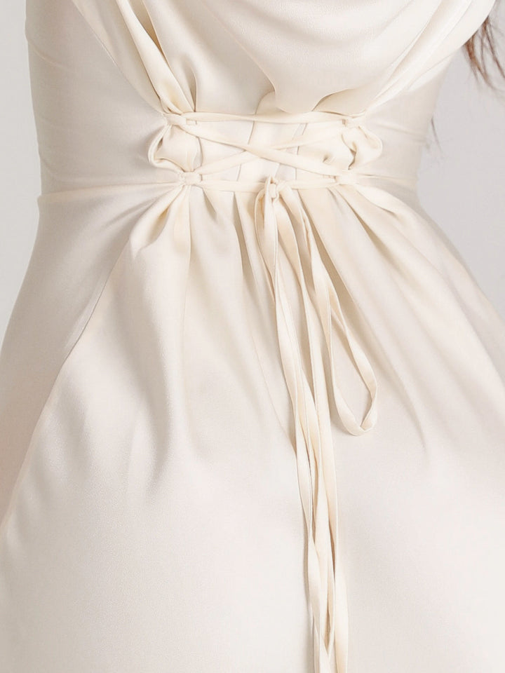 Abito casual chic maxi da donna, maniche lunghe, ideale per l'autunno.