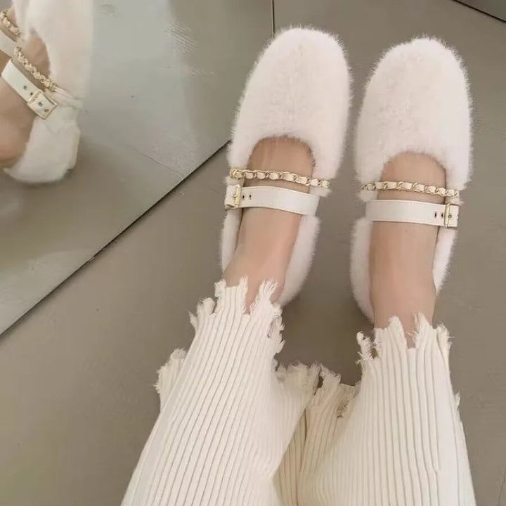 Scarpe ballerine Mary Jane da donna con cinturino, ideali per uno stile chic, elegante e confortevole.