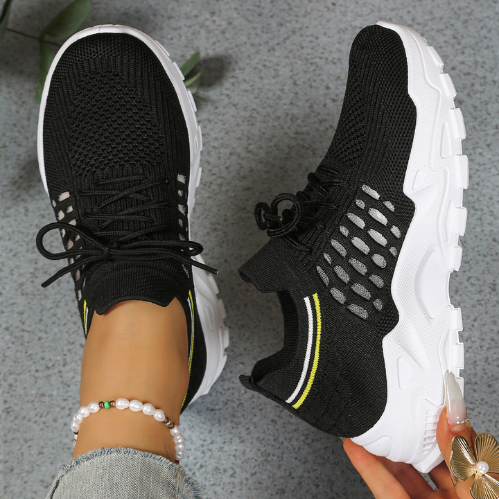 Scarpe donna ammortizzate con supporto plantare, ideali per camminare, modello slip-on.