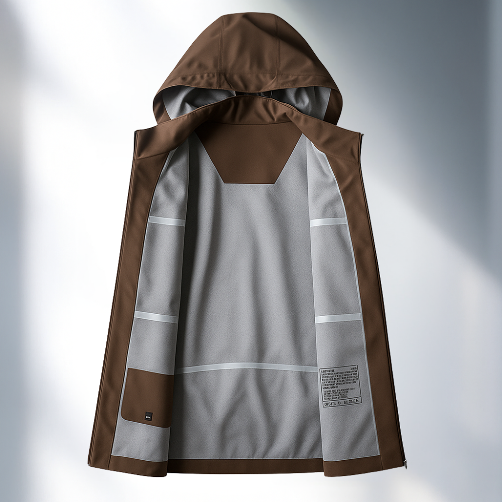 Giacca invernale uomo con cappuccio, calda e casual, protezione essenziale per freddo e stile.