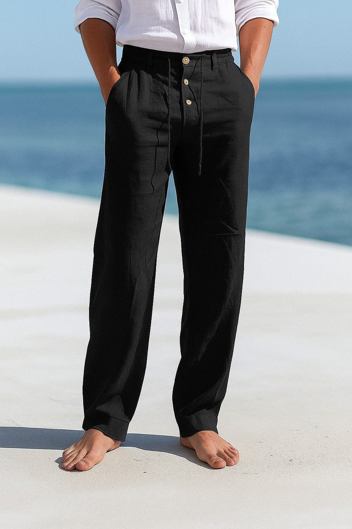Pantaloni uomo casual a gamba dritta, comodi per ogni occasione. Trousers versatili con vita elasticizzata moderna.